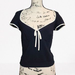 Beautiful Moschino Cheap & Chic U Neck Bow Tie Blouse